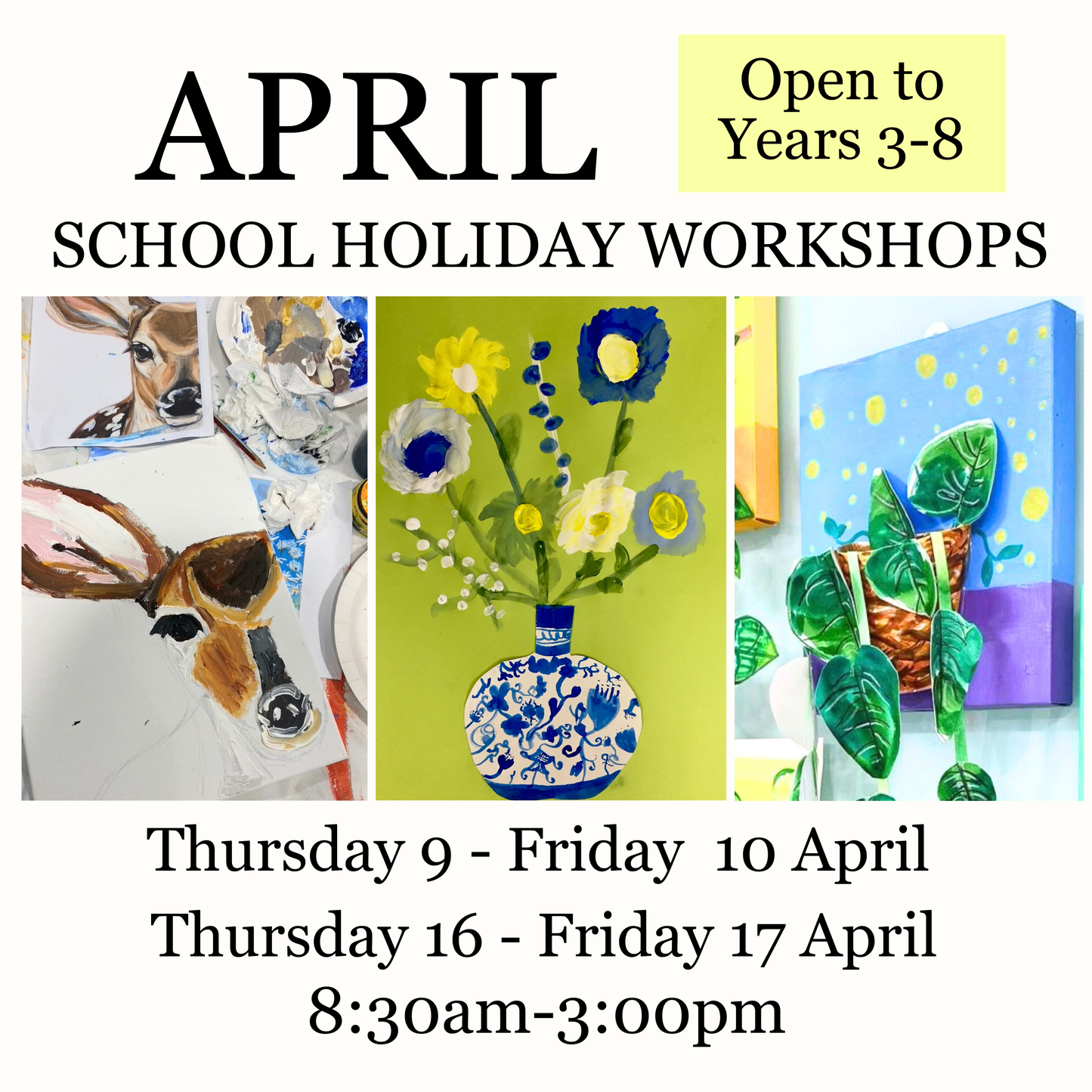 April School Holiday Workshops 2026